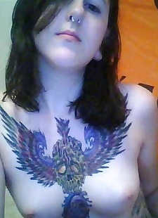  xxx pics Pictures of a tattooed emo amateur gf, lingerie , panties 