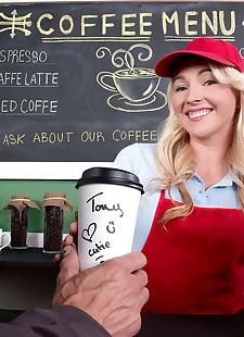  xxx pics Coffee house employee Ashley Stone, ass , blonde  uniform